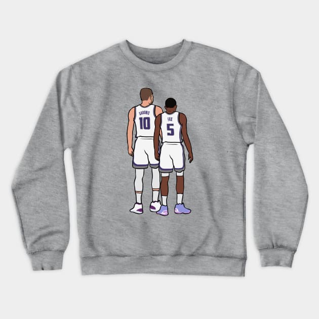 Domantas Sabonis and De'Aaron Fox Back-To Crewneck Sweatshirt by rattraptees